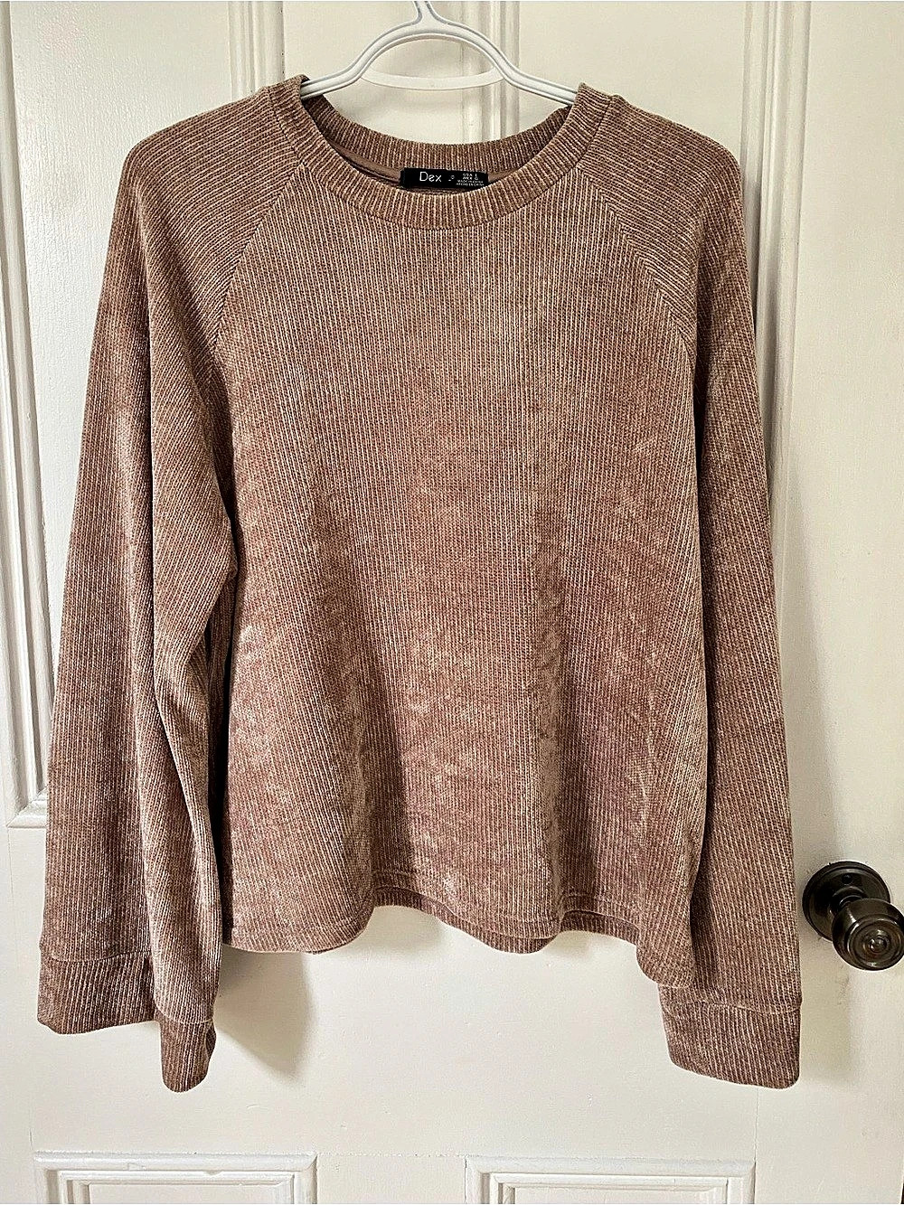 Dex Ribbed Crew Neck Sweater Size Large
